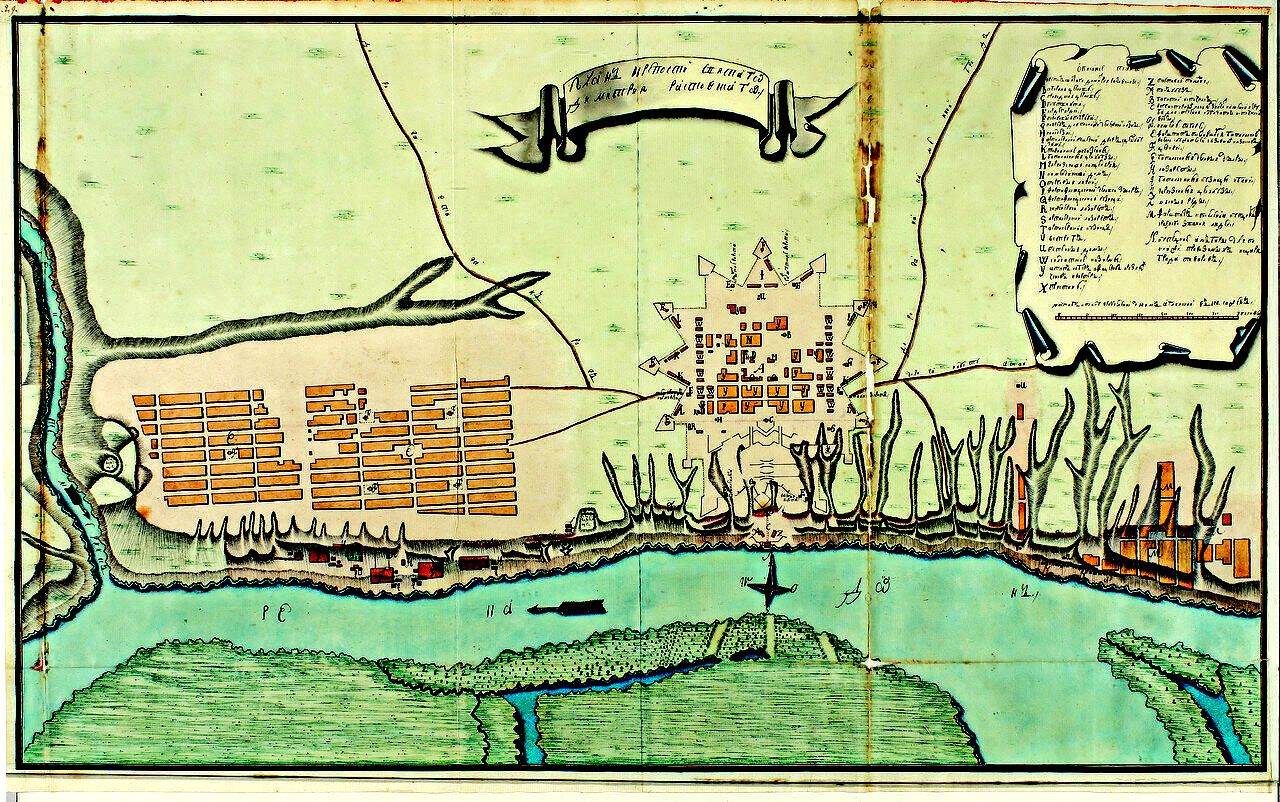 План крепости св. Дмитрия Ростовского в 1768 г